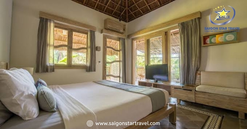 Phòng ngủ hiện đại đáp ứng đủ yếu tố resort 5 sao Mũi Né