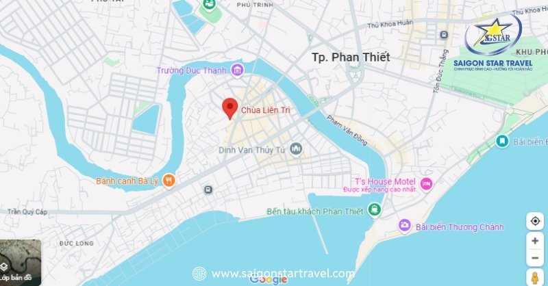 Vị trí chùa Liên Trì Phan Thiết