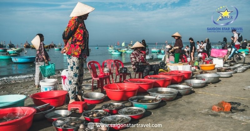 Hải sản tươi sống tại Mũi kê Gà Bình Thuận