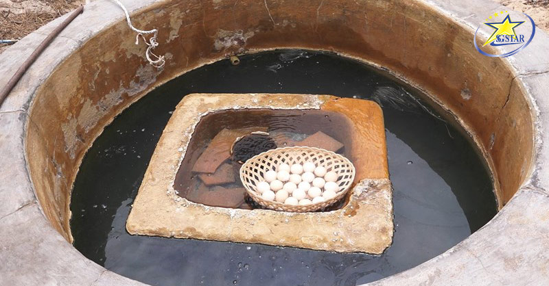 Suối nước nóng ở Bưng Thị có thể luộc được cả trứng