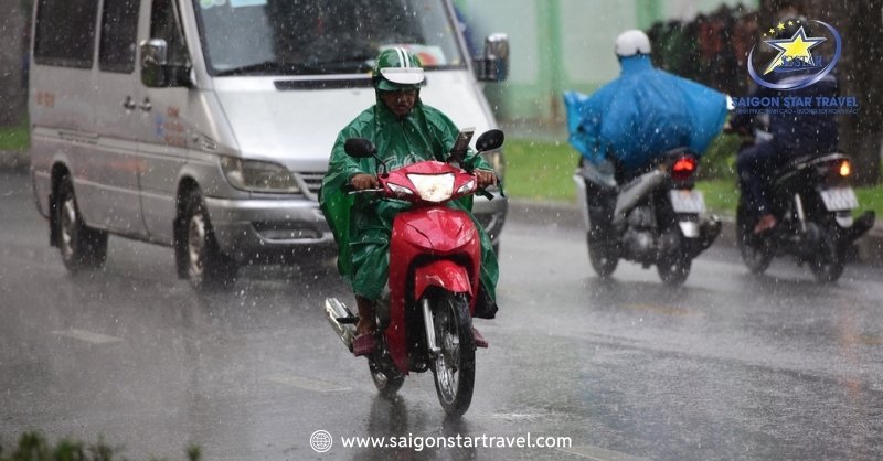 Đường đi Lagi Bình Thuận khi trời mưa