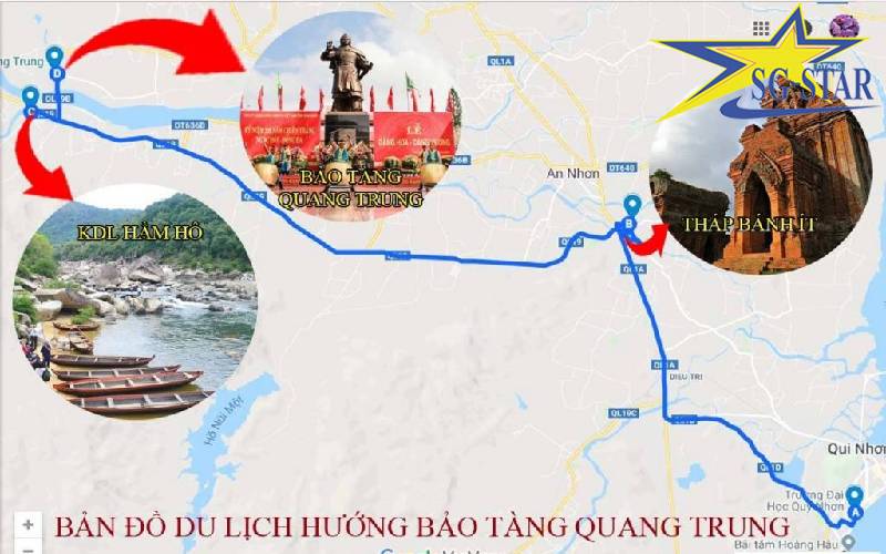 Bản đồ hướng du lịch Quang Trung