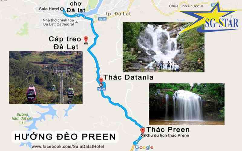 Bản đồ du lịch hướng đèo Prenn