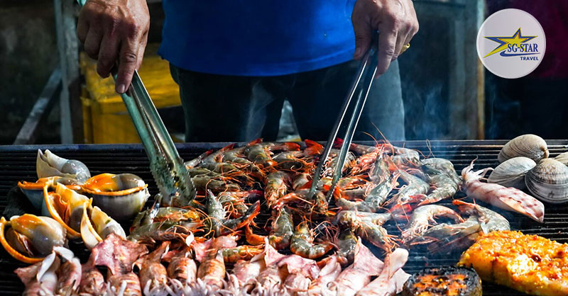 Thưởng thức hải sản tại Phú Quý