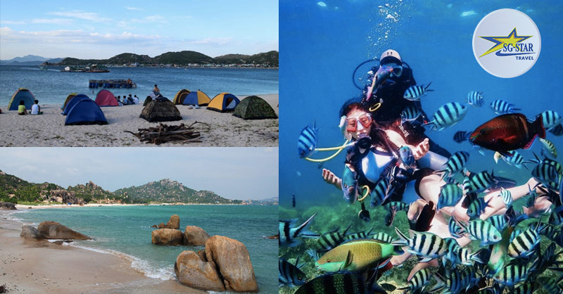Đến biển Bình Tiên cắm trại qua đêm hay lặn ngắm san hô là những trải nghiệm tuyệt vời của du khách