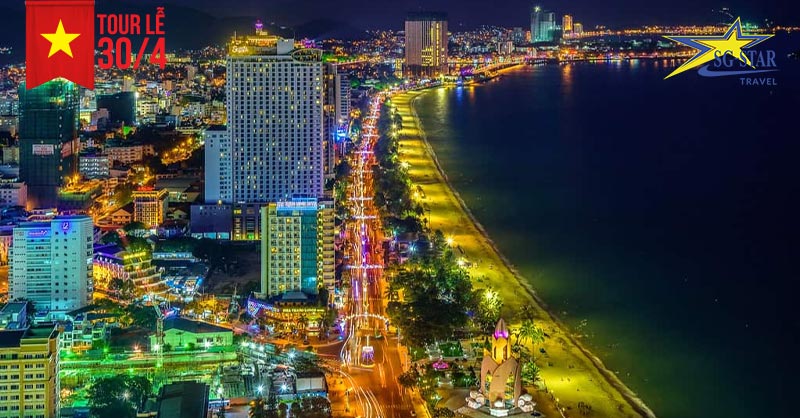 Khám phá thành phố biển Nha Trang về đêm - Tour Nha Trang Đà Lạt 5N4Đ Lễ 30/4/2023