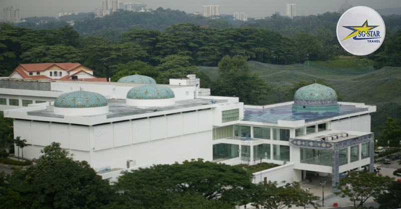 Bảo tàng Nghệ thuật Hồi giáo Malaysia khi nhìn từ trên cao với lối kiến trúc độc đáo