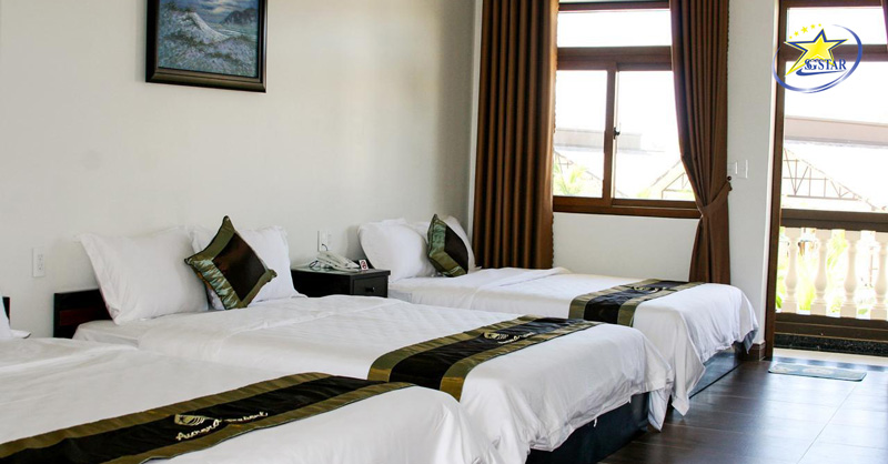 Phòng ngủ ở resort Aurora Lagi Bình Thuận