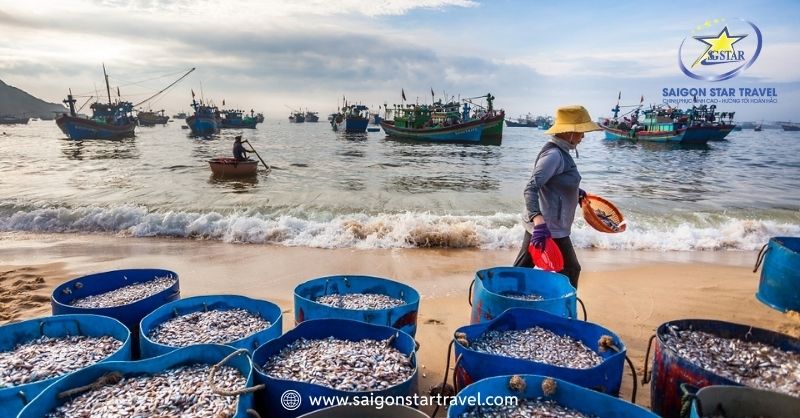 Hải sản tươi sống tại làng chài - Du lịch Long Hải