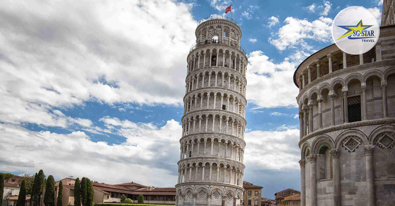Tháp nghiêng Pisa là một trong những biểu tượng của nước Ý xinh đẹp