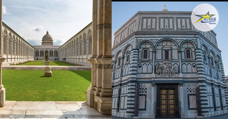 Xung quanh tháp nghiêng Pisa còn có nhiều công trình hấp dẫn không kém