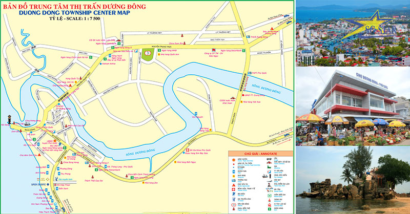 Bản đồ khu vực trung tâm Thị trấn Dương Đông