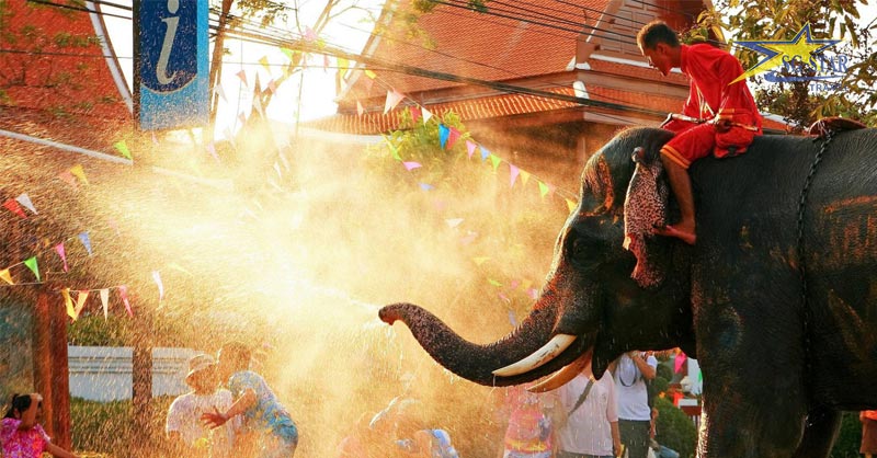 Lễ hội té nước Songkran đầy thú vị