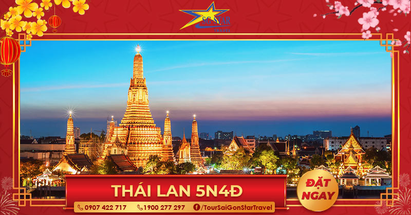 Tour Thái Lan 5 Ngày 4 Đêm - Tour Du Lịch Tết Hấp Dẫn 2023