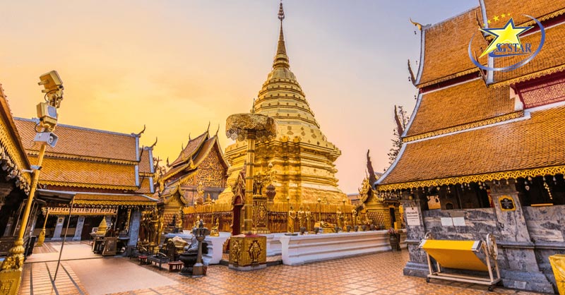 Kiến trúc tuyệt đẹp của chùa Phrathat Doi Suthep linh thiêng