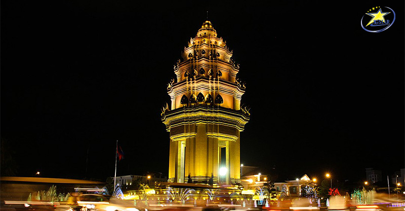 Check-in Đài Độc Lập Campuchia - tour Siem Reap - Phnom Penh 4 Ngày 3 Đêm