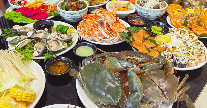 Nhà hàng Kim Cương với nhiều loại hải sản cho bạn tha hồ lựa chọn, thưởng thức