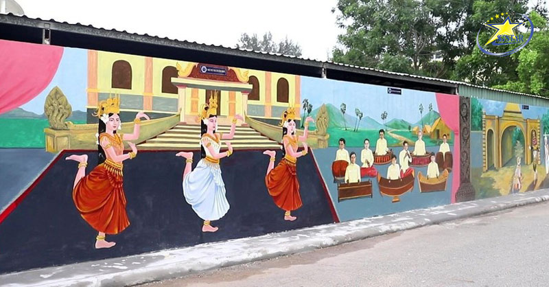 Con đường bích hoạ văn hoá Khmer đầy nghệ thuật -Tour Cồn Chim Trà Vinh Tết 2 ngày 1 đêm