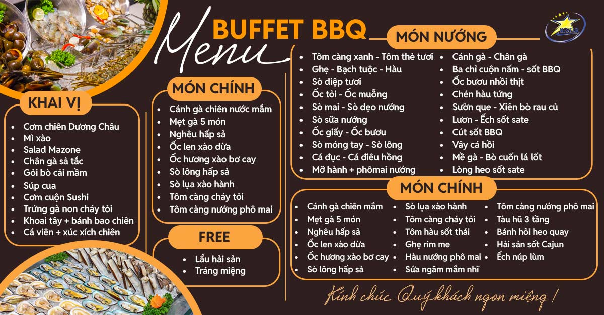 Thưởng thức Buffet BBQ