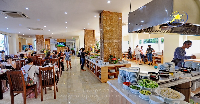 Khách sạn Rigel Nha Trang - không gian phòng ăn buffet sáng ảnh 7