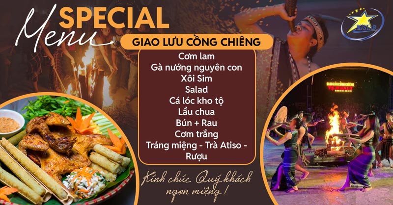 Thực đơn Giao lưu Cồng Chiêng tại LangBiang