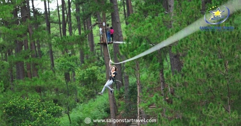 Một số hoạt động đu dây trên cao tại Đà Lạt