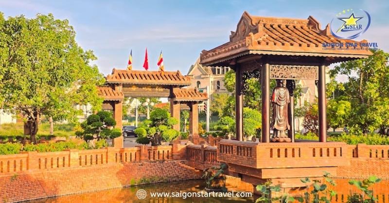 Hình ảnh xế chiều tại chùa Thanh Minh Tự Phan Thiết