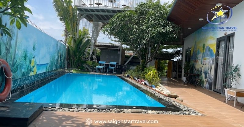 Hồ bơi tại Adachi Homestay Phan Thiết